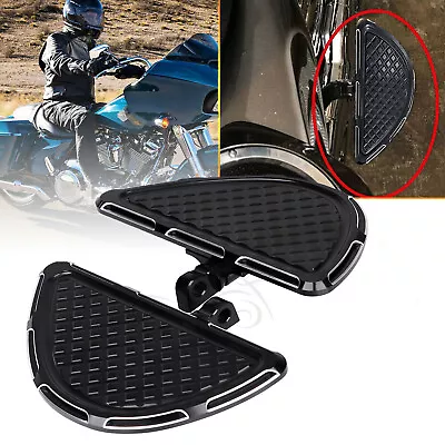 Motorcycle CNC Rear Foot Pegs Passenger Floorboards For Harley Touring Softail • $56.98