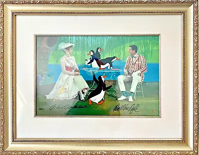 $5250 • Buy Disney Cel Tea Time With Mary Poppins Signed Julie Andrews Dick Van Dyke