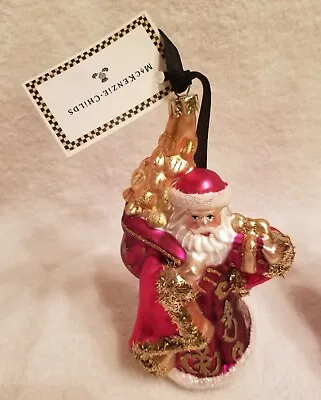 Mackenzie Childs Santa W/Gold *Complement*  Ornament NWT / NO BOX • $40