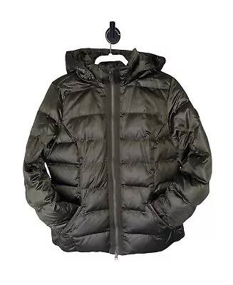 Ladies Women's Down Filled Winter Jacket Coat Army Green Removable Hood S.Oliver • $30