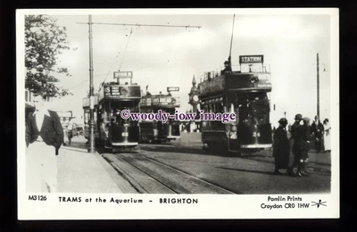 £1.50 • Buy Pp2400 - Sussex - Trams At The Aquarium, On Brighton Seafront - Pamlin Postcard