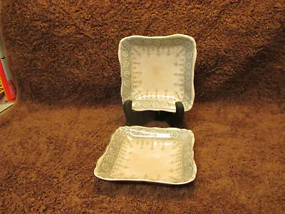 2 Antique John Maddock & Sons England Square Nut Candy Dish Premier Pattern • $1.29