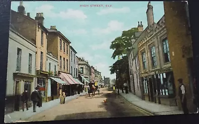 Postcard ELY MARKET PLACE TOWN HALL  Cambridgeshire USED 1906 • £8.99