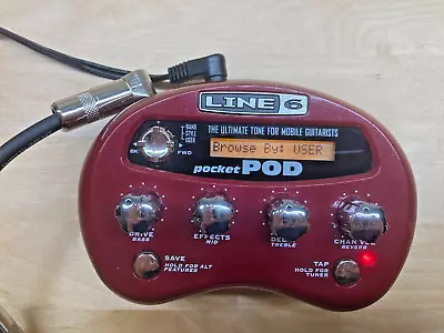 LINE6 Pocket POD THE ULTIMATE TONE FOR MOBILE GUITARISTS Guitar Multi-Effect • $55