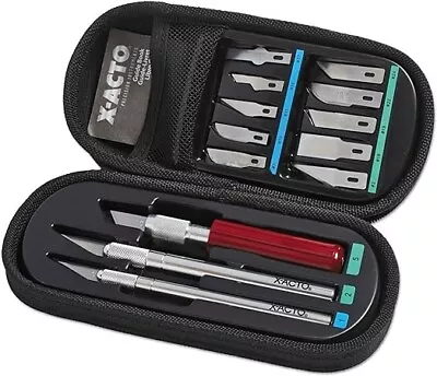 X-ACTO Compression Basic Knife Set 3 Knives 13 Blades Carry Case 17 Pcs NIB • $18