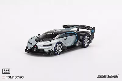 TSM430593 TSM-Model: 1/43 Bugatti Vision Gran Turismo Silver / Carbon Black 2015 • $74.80