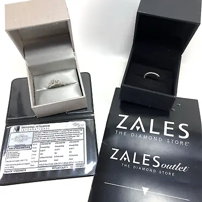 Zales 14K Gold Diamond Past Present Future Engagement & Wedding Rings 💍VIDEO💍 • $895