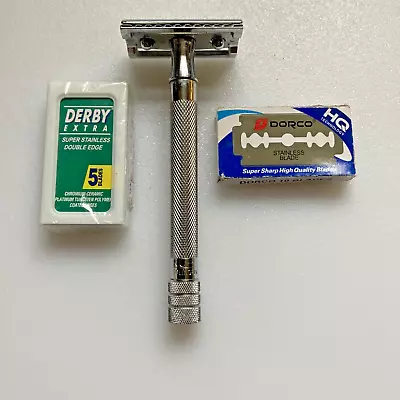 23C Merkur Double-Edge Safety Razor (Long Handle) Made In Germany & Blades   EC • $19.85