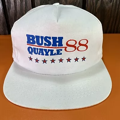 Vintage George Bush Quayle 88 Hat Snapback Ball Cap 80s Presidential Campaign • $10
