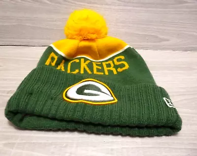 New Era NFL Green Bay Packers Cuffed Knit Pom Beanie Hat One Size • $14.99