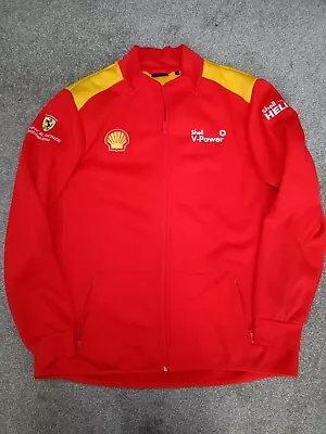 Official Ferrari F1 Soft Shell Jacket Coat Team Pit Crew Formula Fleece Large • £39.99