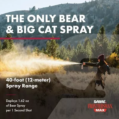 NEW FRONTIERSMAN MAX 7.9 OZ. BEAR & MOUNTAIN LION SPRAY 40 Foot Spray Range • $39.75