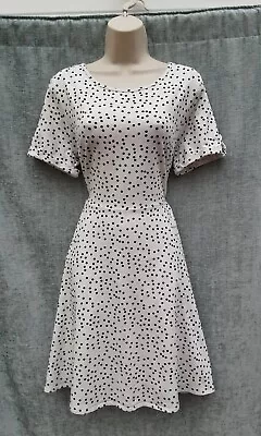 Tea Dressfit N Flarepolka Dotdorothy Perkins50s60s80s Vintage Looksize 18 • £6.99