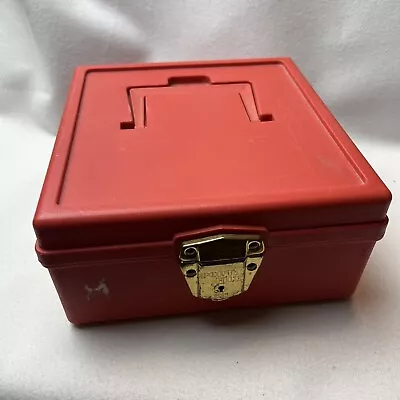 $11.01 • Buy Porta Check File Orange Ballonoff Plastic Organizer Box USA Key Lock