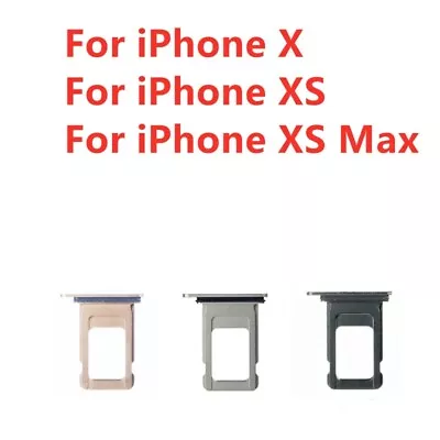 Dual Single Micro Nano SIM Card Holder Tray Slot Replacement For IPhone X Xs Max • $3.58