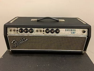 1969 Fender Bassman Silverface Tube Amp Head Model # AB165 Vintage RARE Working! • $1120