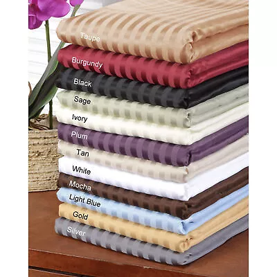 800 Thread Count Egyptian Cotton Select Bedding Item Stripes Colors Twin XL Size • $81.99