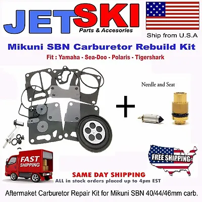 $29.94 • Buy  TigerShark 640 770 900 1000 1100 Mikuni Rebuild Carb Carburetor Kit Montego *