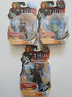 THOR The Mighty Avenger FROST GIANT BATTLE HAMMER THOR & LOKI 3.75” Figures NEW • $44.99