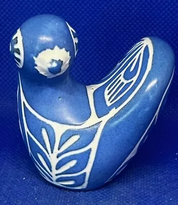 Vintage 1960’s Chilean Blue And White Pottery Bird Signed By Pablo Zabal • $24.99