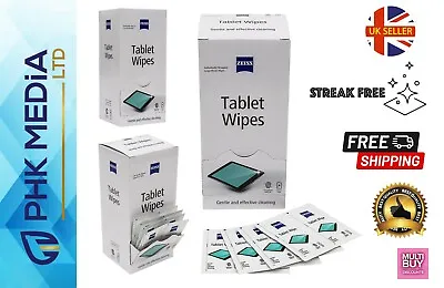 £2.60 • Buy 60 X ZEISS Cleaning Tablet Wipes Lens Laptop Camera LCD TV Screen Glasses