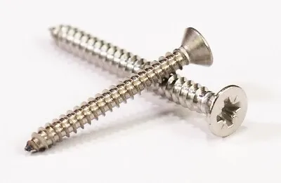 Stainless Steel Countersunk Self Tapping Screws Pozi Drive A4 Marine Grade No.6 • £1.60