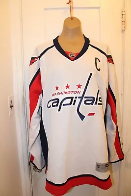 REEBOK Washington Capitals Alex Ovechkin #8 NHL Hockey White Jersey Men's XL • $85.40