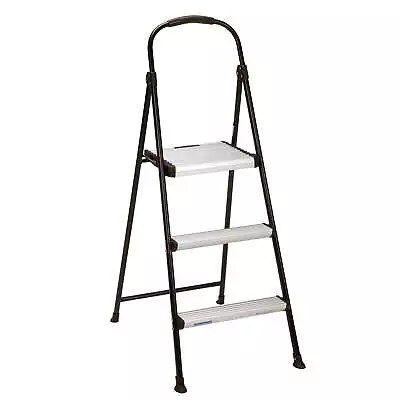 COSCO 3-Step Folding Step Stool With Rubber Hand Grip 8 Ft. 10 In. Max Reach (B • $56.04