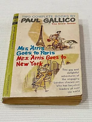 VTG Mrs. 'Arris Goes To Paris/New York By Paul Gallico RARE Cardinal Ed. 1963 • $8