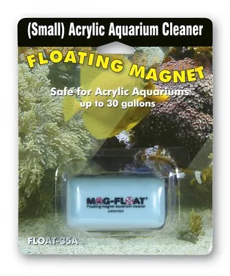 Mag-Float Floating Acrylic Magnet Aquarium Glass Cleaner Small Up To 30 Gallons • $18.66