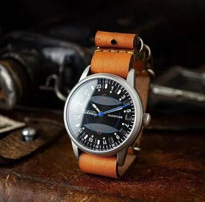 Raketa 24 Hours Vintage Men's Watch ROCKET Mechanical Soviet Polar Watch • £236.88