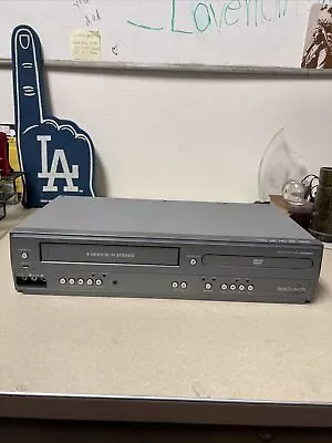 Magnavox DVD/VCR Combo VHS Player Gray 4 Head Hi-Fi Stereo No Remote DV225MG9 • $40