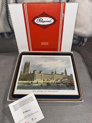 London Landmarks Vintage Pimpernel Placemats New X6 Set Cork Backed Acrylic Mats • £40