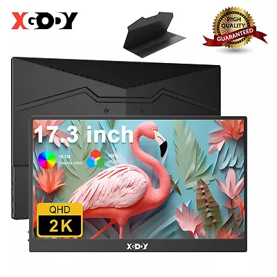 XGODY 2K 2560*1440p Portable Monitor 17.3  Extend Laptop USB Type-C HDMI VESA • $224.19