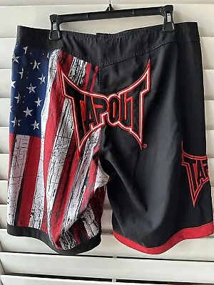 Tapout MMA The Ultimate Fighter Team USA Flag UFC Shorts Embroidered Mens Sz 36 • $34