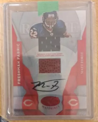 Matt Forte 2008 Leaf Certified Materials Freshman Fabric Autograph Card Auto 250 • $20