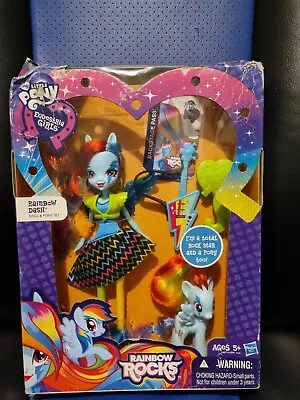 My Little Pony Equestria Girls Rainbow Rocks Rainbow Dash Doll & Pony Set • $70