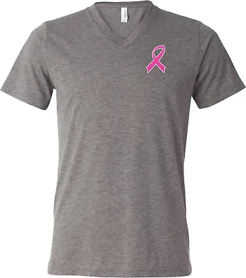 $16.19 • Buy Buy Cool Shirts Breast Cancer T-shirt Pink Ribbon Pocket Print Tri Blend V-Neck