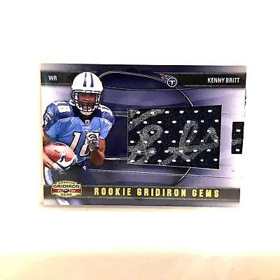 Kenny Britt Auto 2009 Gridiron Gear 69/100 Rookie Gems Jersey Autograph FREESHIP • $5.95