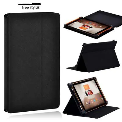 Black Folio Leather Tablet Stand Protective Cover Case For TESCO Hudl 2 8.3  • £4.99