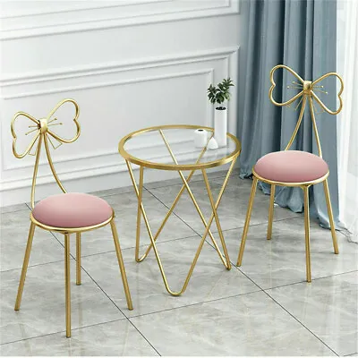 $55.91 • Buy Set Of 2 Dining Chairs Velvet Fabric Metal Legs Dining Room Lounge Office
