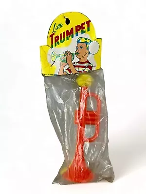 Vintage Dime Store Little Trumpet Noise Maker Toy 1950's Hong Kong Sealed NEW • $39.99