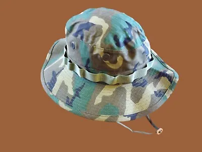 U.s Military Army Vietnam Jungle Boonie Hat Type Ii Erdl Camouflage Large 7 1/2 • $24.98