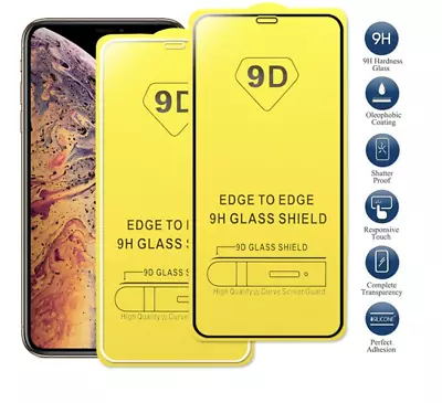 Screen Protector Tempered Glass For IPhone X/XS/11/12/13Pro Max Full Coverage 9D • $4.49
