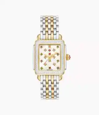 Michele Deco Fleur Two-Tone 18K Gold-Plated Diamond Watch MWW06G000039 • $1886.85