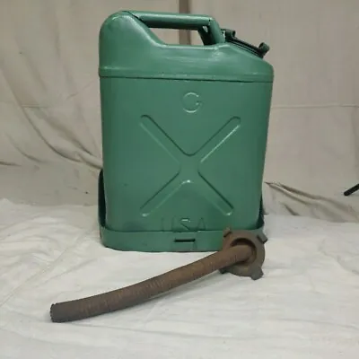 Q.M.C. Jerrycan Military Metal Fuel Can And Iron Mounting Bracket W Funnel • $95