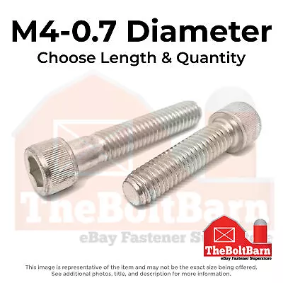 M4-0.7 Metric Stainless Coarse Socket Head Cap Screws (Choose Length & Qty) • $9.47