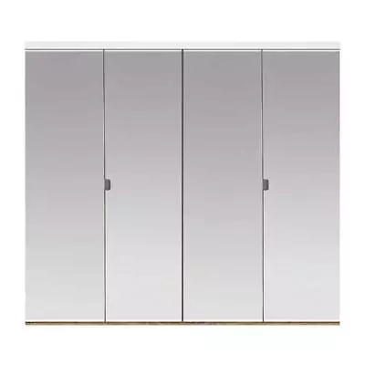 Impact Plus Interior Closet Bi-Fold Door (80  X 60 ) Beveled Edge W/ White Trim • $804.09