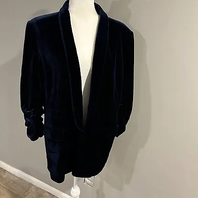 Tahari Velvet Blazer Suit Jacket Women’s Arthur S. Levine Blue • $28