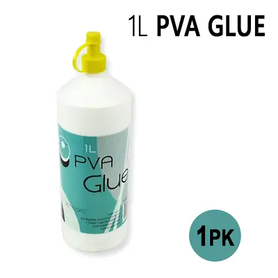 $19.97 • Buy PVA Glue 1L Non Toxic Washable Art Craft Project School Scrapbook Slime Adhesive